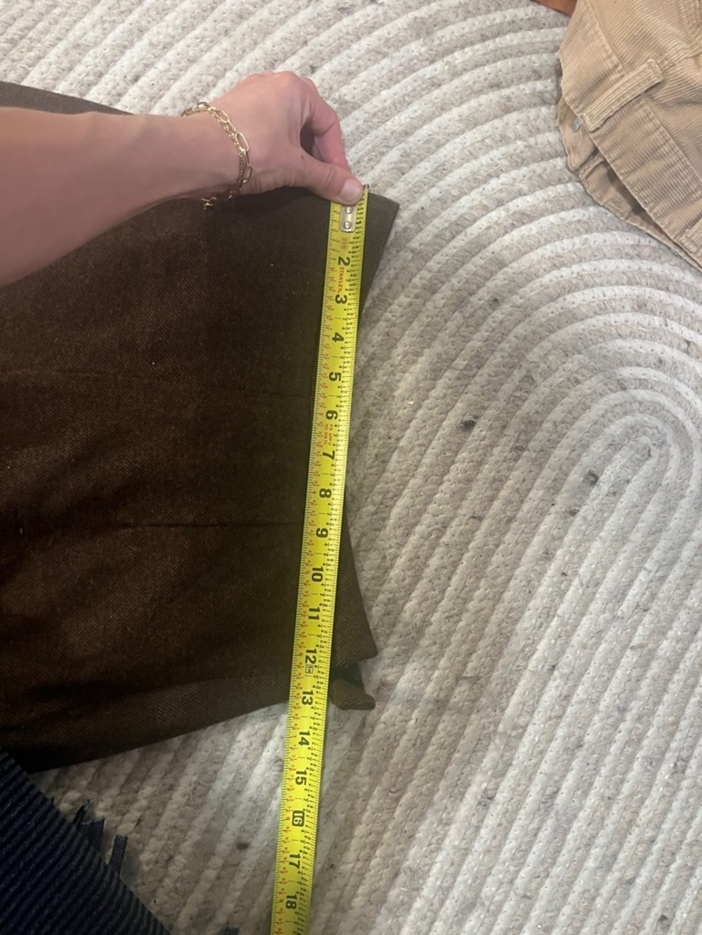 Chocolate brown vintage wool tailored trousers (missing zipper clasp) - Picture 7 of 9